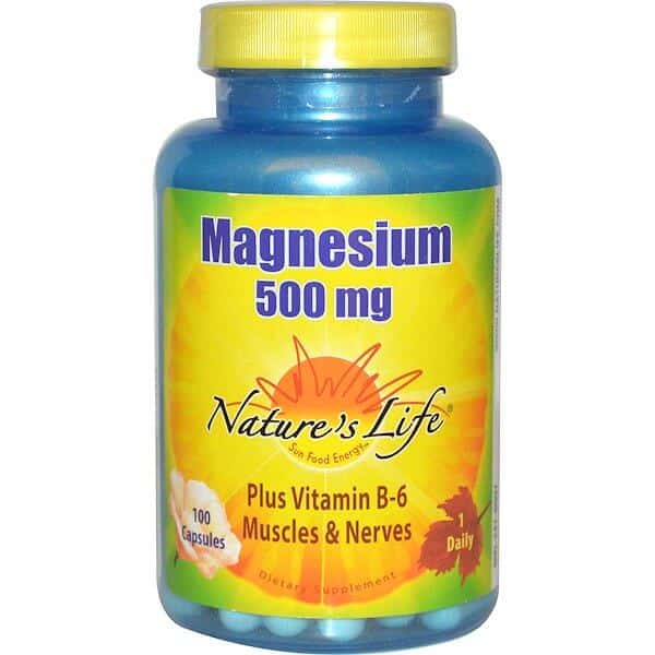 nature's life magnesium 500mg 100 capsules