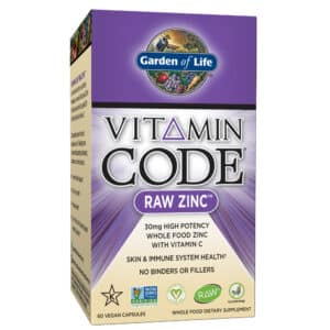 garden of life vitamin code raw zinc 60 capsules